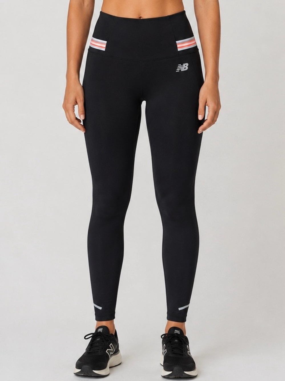 New Balance Black High-Rise Leggings with Pink-Accent Pockets